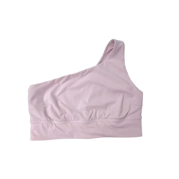 Lululemon Align Asymmetrical Bra Women's Size 14 Pink Light Support One Shoulder - Picture 2 of 7